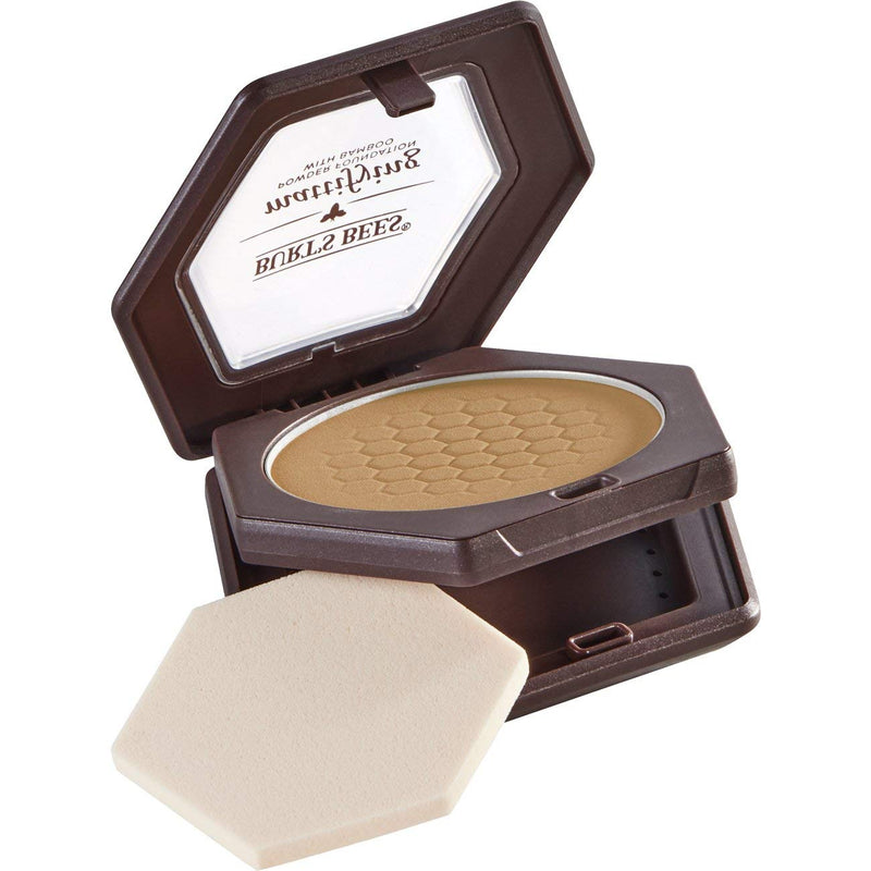 Burt's Bees 100% Natural Origin Mattifying Powder Foundation, Nutmeg - 0.3 Ounce Burt's Bees