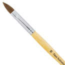 Americanails Faux Kolinsky Cruelty-Free Acrylic Nail Brush For Liquid & Powder Application, Professional Salon Quality, Soft Bristles For Extra Smooth Application, Natural Bamboo Handle - Oval,