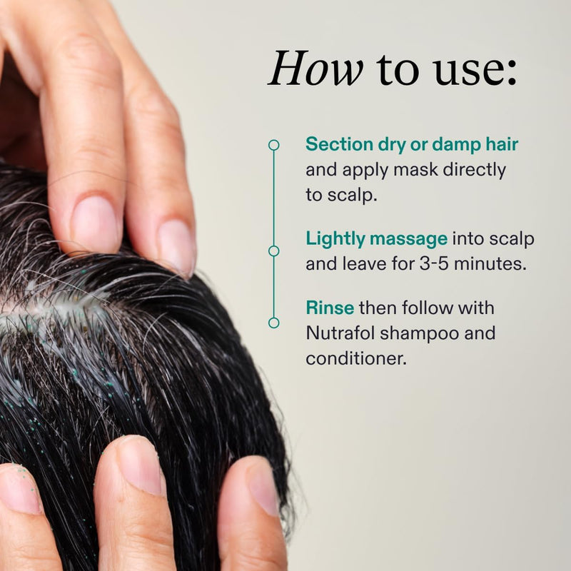 Nutrafol Exfoliating Scalp Mask, Eliminates Product Build-up and Oil for Healthier Hair and Scalp, Physician-formulated for Thinning Hair, Color and Extension Safe - 4 Fl Oz Bottle Infinity Warehouse