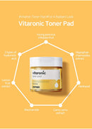 SNP PREP - Vitaronic Toner Pad - Nourishes & Moisturizes All Skin Types - 135ml - Best Gift Idea for Mom, Girlfriend, Wife, Her, Women SNP Shining Nature Purity Store