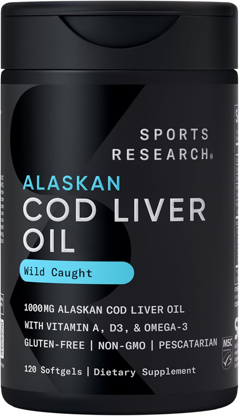 Sports Research Triple Strength Omega 3 Fish Oil - Burpless Fish Oil Supplement w/EPA & DHA Fatty Acids from Single-Source Wild Alaskan Pollock - 1250 mg, 90 ct Infinity Warehouse