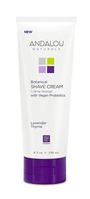 Andalou Naturals Lavender Thyme botanical shave cream, 8 Ounce Andalou Naturals Store