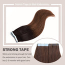 Hairro Tape in Human Hair Extensions 22 Inch Long Straight Ombre