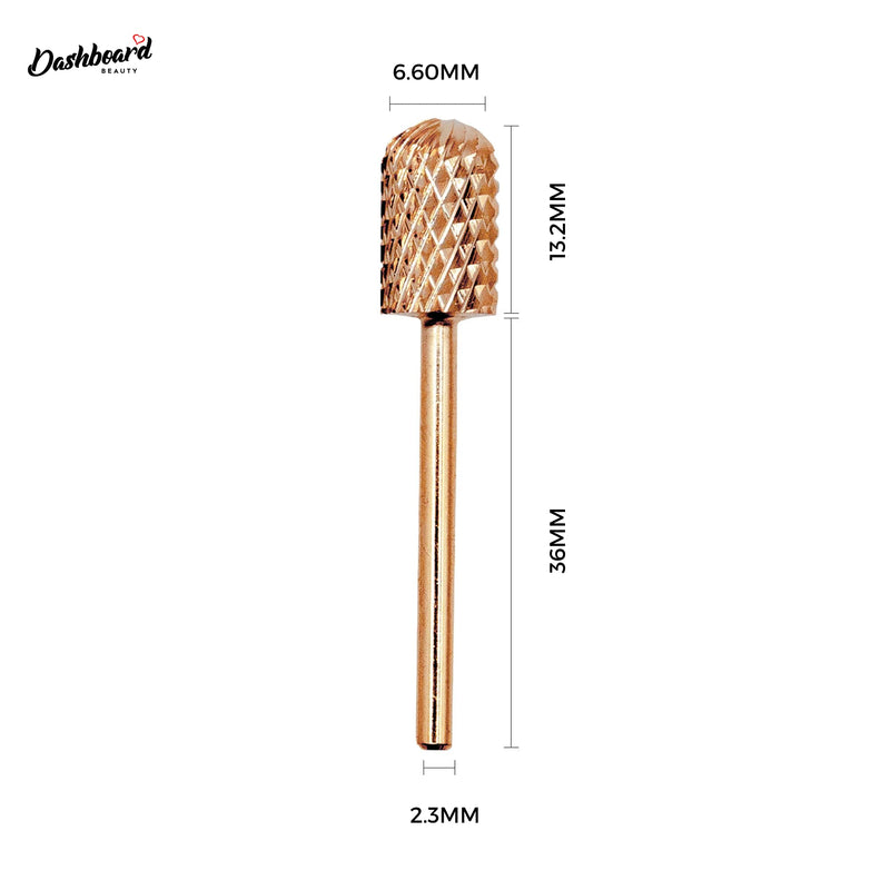 Dashboard Beauty Nail Drill Bit - Large Rounded Barrel Bit with 2 Way Rotate use for Right & Left - 3/32" Shank Compatible with Any Efile Nail Drill - Ensure Safe Experience for Customers (X Coarse) DASHBOARD BEAUTY
