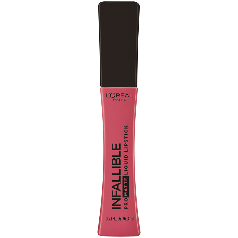 L'Oreal Paris Infallible Pro Matte Liquid Lipstick, Long-Lasting Intense Matte Color, Up to 16HR Wear, highly pigmented, full coverage liquid lipstick, Pink Soirée, 0.21 fl. oz. L'Oreal Paris