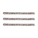 Kitsch Rhinestone Bobby Pins, Rhinestone Hair Pins, Decorative Bobby Pins for Women, Rose Gold, 3 Count Kitsch