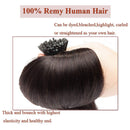 22 Inches I Tip Remy Human Hair Extensions 100 Strands/Pack Pre Bonded Keratin Stick In Hair Extensions Cold Fusion Hair Piece Long Straight For Women