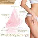 Pink Gua Sha Scraping Face Massage Tool – Rose Quartz Facial Massager Tool -Traditional Scraper Tool for Anti-Aging, Wrinkles,Skin Tightening, Lift Firming,Eye Puffiness Treatment Okela