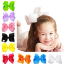 Hair Clips Boutique Hair Bows Alligator Clip for Women Girl Hairpin 6 Inch TSFJ02 (2pcs White) Patiky