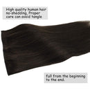 GOO GOO Hair Extensions 18 Inch Wire Hair Extensions Dark Brown 95g Wire Hair Extensions Wire Hair Extensions with Transparent Line Invisible Hairpiece Real Human Hair Extensions GOO GOO
