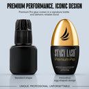 STACY LASH Premium Pro Eyelash Extension Glue 5ml 0.17 fl. oz./ Upgraded Low Fume Formula / 0.3 Sec Drying Time / 7 Week Retention/Extra Strong Black Lash Adhesive/Lash Tech Supplies Infinity Warehouse