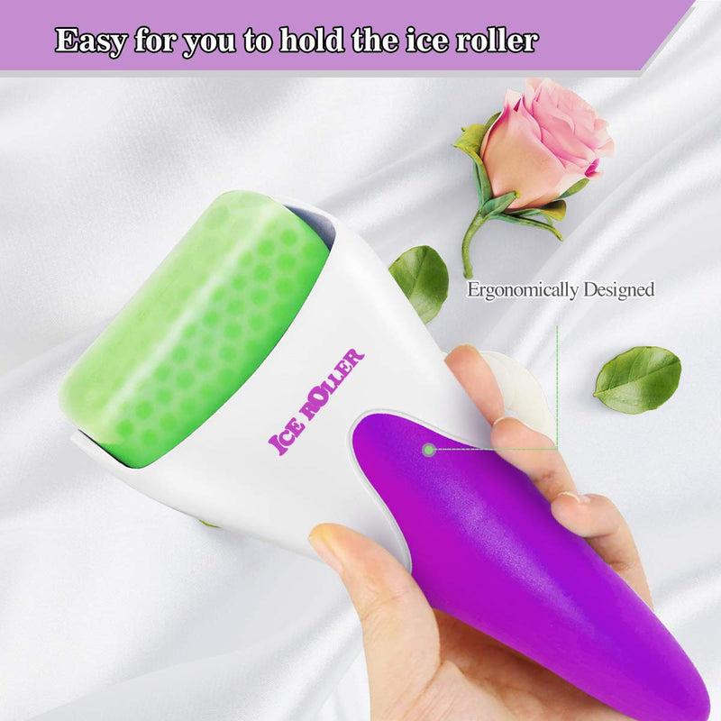 Fronnor Ice Roller for Face,Eyes,Mothers Day Gifts Idea,Therapeutic Cooling to Tighten Brighten Complexion and Reduce Wrinkles,Massager Under Eye Puffiness,Migraine and Pain Relidf (Purple) Fronnor