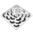 DYSILK 10 Pairs Faux 6D Mink Eyelashes Fluffy Wispy Natural Look False Eyelashes Dramatic Long Soft Fake Eyelashes Pack Handmade Reusable Eyelashes Makeup Thick Lashes No Glue 2 Styles Mixed DYSILK
