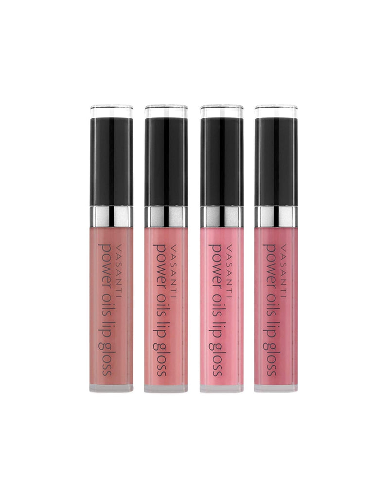 Power Oils Lip Gloss by VASANTI - Full Coverage with Non-Sticky Shine - Infused with Lip Nourishing and Hydrating Power Oils - Paraben Free, Vegan Friendly, Never Tested on Animals Vasanti Cosmetics