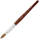 PANA USA Pure Kolinsky Hair Acrylic Nail Brush - Oval Crimped Mahogany Wood Handle (Size 12) PANA