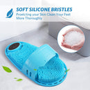 meidong Silicone Shower Foot Scrubber Personal Foot Massage and Cleaning, Non-Slip Foot Scrubber for Men and Women (1PCS Green) meidong