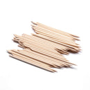 Borogo 100 Pcs Orange Wood Nail Sticks Double Sided Multi Functional Cuticle Pusher Remover Manicure Pedicure Tool for Manicure Pedicure Borogo