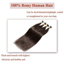 100 Strands/Pack I Tip Remy Human Hair Extensions Pre Bonded Keratin Stick In Hair Extensions Cold Fusion Hair Piece For Women Long Straight