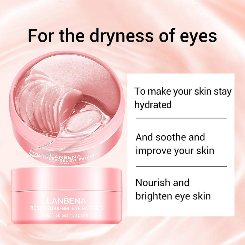 Eye Patches Rose Hydra-Gel Eye Mask Sheet Lady Skin Care Pad Remove Fine Lines Smooth Repair the Eyes Skin AKARY