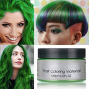 Hair Color Wax Green,Unisex Multi-Color Temporary Modeling Fashion DIY Hair Color Wax Mud,Natural Hairstyle Hair Dye Cream for Men Women Kids Party Cosplay (Green) lucky one