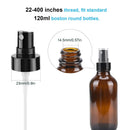 Blue Glass Spray Bottles 4oz ULG Fine Mist Sprayers Empty Spray Atomizer for Essential Oils Aromatherapy Cosmetic Sprays Including Waterproof DIY Labels 16 Piece Spray Replacement 2 Piece ULG