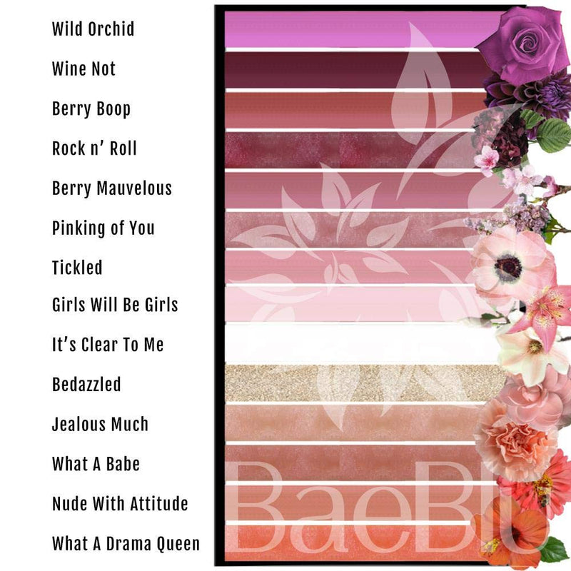 BaeBlu Organic Vegan Lip Gloss, 100% Natural Non-Toxic Moisturizing Ingredients, What a Drama Queen BaeBlu