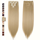 S-noilite 26 Inches(66cm) Long Straight Full Head Clip in Hair Extensions 8 Piece 18 Clips Hairpiece USA Local Post (Dark Red) S-noilite