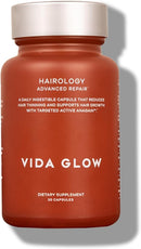 Vida Glow Hairology Hair Growth & Regrowth Capsules – Supports Thicker, Stronger Hair, Reduces Thinning & Loss with Biotin, 30 Vegan Capsules for Healthy Hair in Women Infinity Warehouse