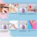 Gel Nail Polish Starter Kit - 48W LED Nail Dryer Lamp 8 Nude Grey Pink Colors Gel Polish Set with Base Top Coat and Nail Art Manicure Tools Set Tecanne Store