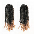 2 Packs Passion Twist Crochet Hair 10 inch Short Bohemian Braids Synthetic Hair Extensionsns (10Inch2Pcs, T27) LEONYERI Store