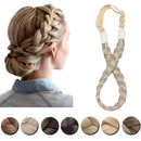 Braid Headband For Women Chunky Braided Hair Band Plaited Headband Plaited Braids Braided Headband Elastic Stretch (Small, Sandy Blonde Mix Bleach Blonde) S-noilite