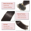 100 Strands Pre Bonded Remy Human Hair U Tip Hair Extensions Nail Tip Italian Keratin Fushion Hairpiece Long Straight Silky For Women