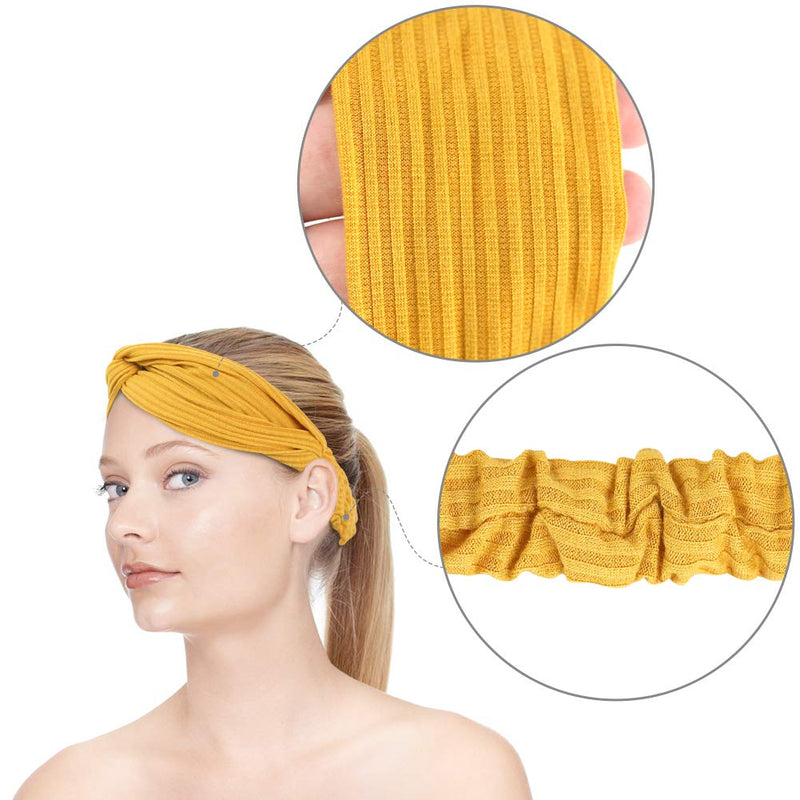 3 otters Women's Headbands, 8PCS Fashion Headbands for Women Cloth Headband Boho Stretchy Hair Bands, Hair Accessories 3 otters Store