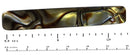 French Amie Small 2 1/4 Inches Onyx Celluloid Handmade Automatic Hair Clip Hair Barrette (Onyx Silver Grey) French Amie