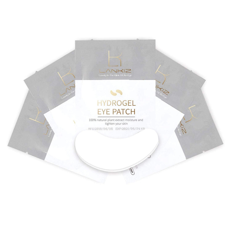 LANKIZ Eye Pads for Lash Extensions Under Eye Gel Pads for Eyelash Extensions Lint Free Hydrogel Eye Patches Eyelash Extension Supplies 100 pairs LANKIZ