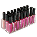 Acrylic Lip Gloss Holder Organizer, Lipstick Holder, 24 Slots Makeup Lip Gloss Lipstick Brushes Storage Display Case BBDOU