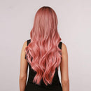 Esmee 24"Women Synthetic Wigs Long Wavy black Ombre pink with Fluffy Air Bangs Light Cosplay Party Wig Esmee Store