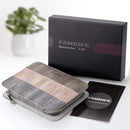 FAMILIFE Manicure Set, 7 in 1 Professional L14 Manicure Pedicure Set Stainless Steel Nail Clipper Set with Noble Portable Gray Travel Case Gift for Women Men FAMILIFE