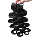 Wavy Tape in Hair Extensions Human Hair 100g 40pcs Body Wave 20 inch Dark Black Long Soft Remy Hair Skin Weft Seamless Invisible Double Side Tape