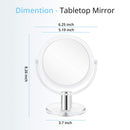 Fabuday Magnifying Makeup Mirror Double Sided, 1X 10X Magnification Mirror, Table Top Vanity Mirror for Home Bathrom, Transparent Fabuday