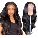 4x4 Lace Front Wig Human Hair Body Wave Lace Closure Wig Brazilian Virgin Hair Body Wave Front Lace Wigs Human Hair Wavy Human Hair Wig Human Hair Lace Front Wigs Pre Plucked Bleached Knots 24 Inch Ying Guan