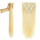 Double Weft 100% Remy Human Hair Clip in Extensions 10''-22'' Grade 7A Quality Full Head Thick Thickened Long Soft Silky Straight 8pcs 18clips (12"/12 inch 110g,