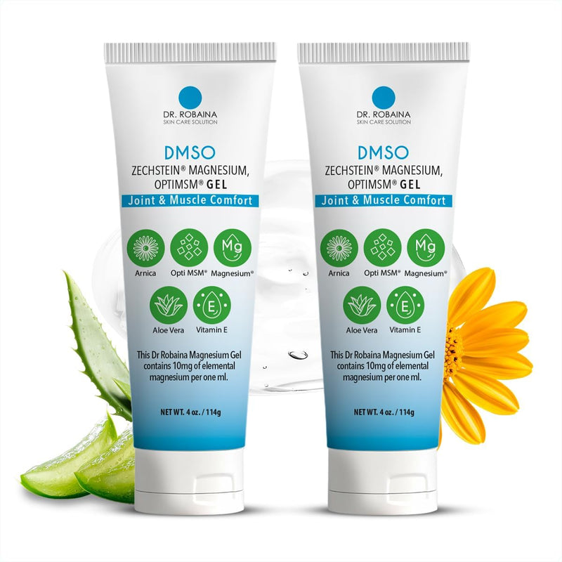 Dr. Robaina DMSO Lavender Gel - 99.9% Pure Pharmaceutical Grade | Skin Relief Formula with Zechstein Magnesium, Arnica, Aloe Vera, Vitamin E | Muscle & Joint Comfort | 4 oz | Made in USA Infinity Warehouse