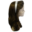 White 1 Inch Satin Hard Headband Motique Accessories