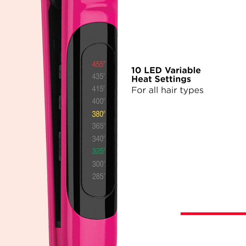 Revlon Smooth Brilliance Ceramic Hair Flat Iron | Smooth Glide and Ultra-Sleek Sylas, (1 in) Infinity Warehouse