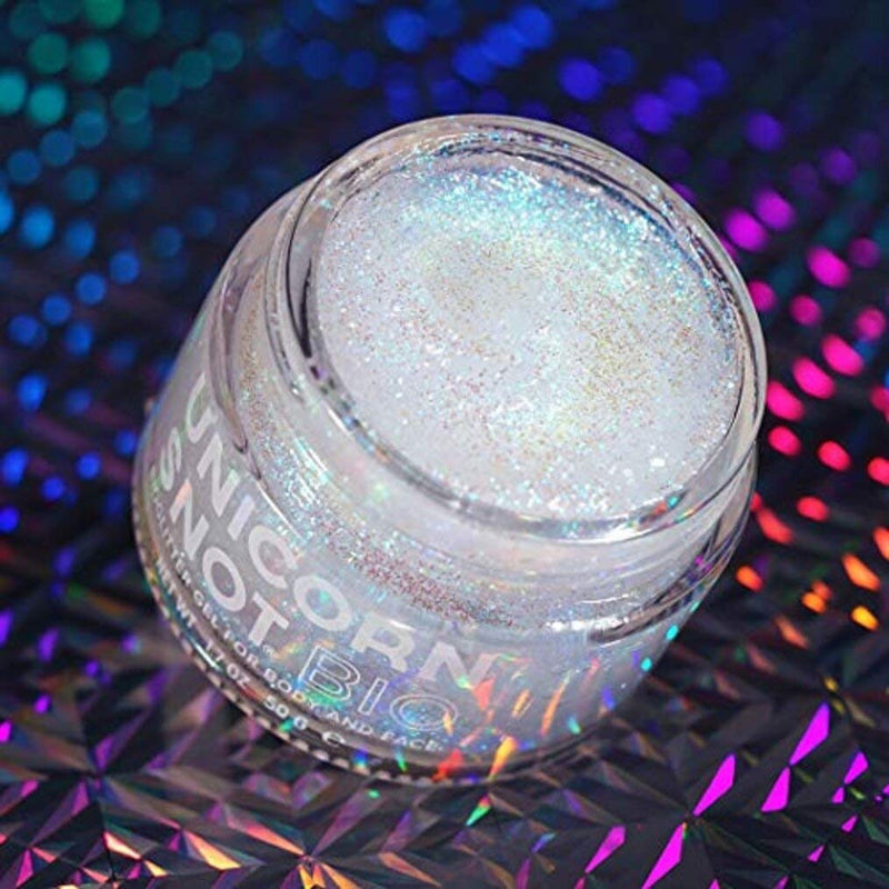 Unicorn Snot Biodegradable Holographic Body Glitter Gel for Body, Face, Hair - Vegan & Cruelty Free - 1.7 oz (Bio Silver) UNICORN SNOT