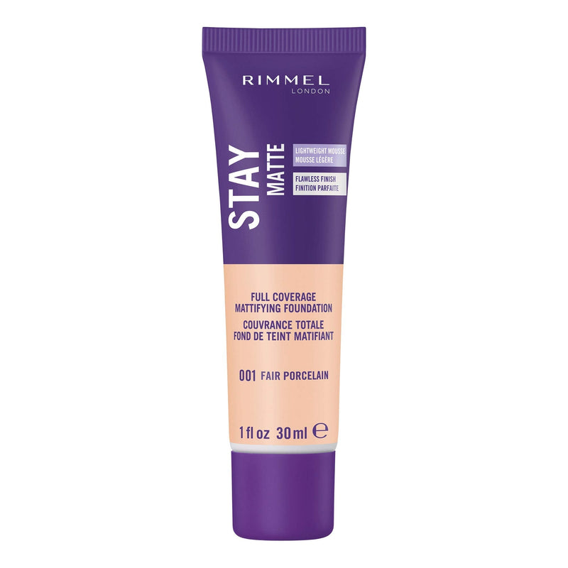 Rimmel Stay Matte Foundation, Fair Porcelain, 1 Fl Oz, 1 Count Rimmel