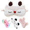 Cute Sleep Mask - Soft and Comfortable Animal Plush Blindfold Eye Cover for Kids Girls Women, Great Eyeshade for Travel, Shift Work, Meditation, Washable(White Deer) H HOMEWINS
