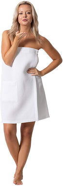 Quick Dry, Lightweight Waffle Spa/Bath Wrap with Adjustable Closure & Elastic Top Robe Direct