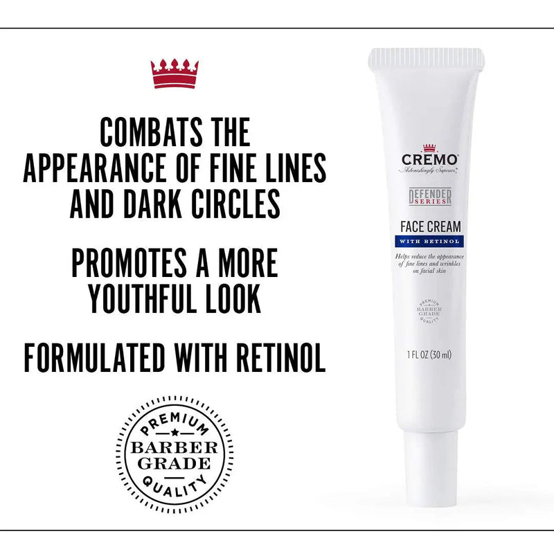 Cremo Face Cream with Retinol, Defender Series, 1 Oz Cremo